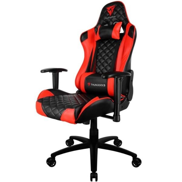Cadeira Gamer ThunderX3 TGC12, Preto e Vermelho, Reclinável, com Almofadas, Cilindro de Gás Classe 4